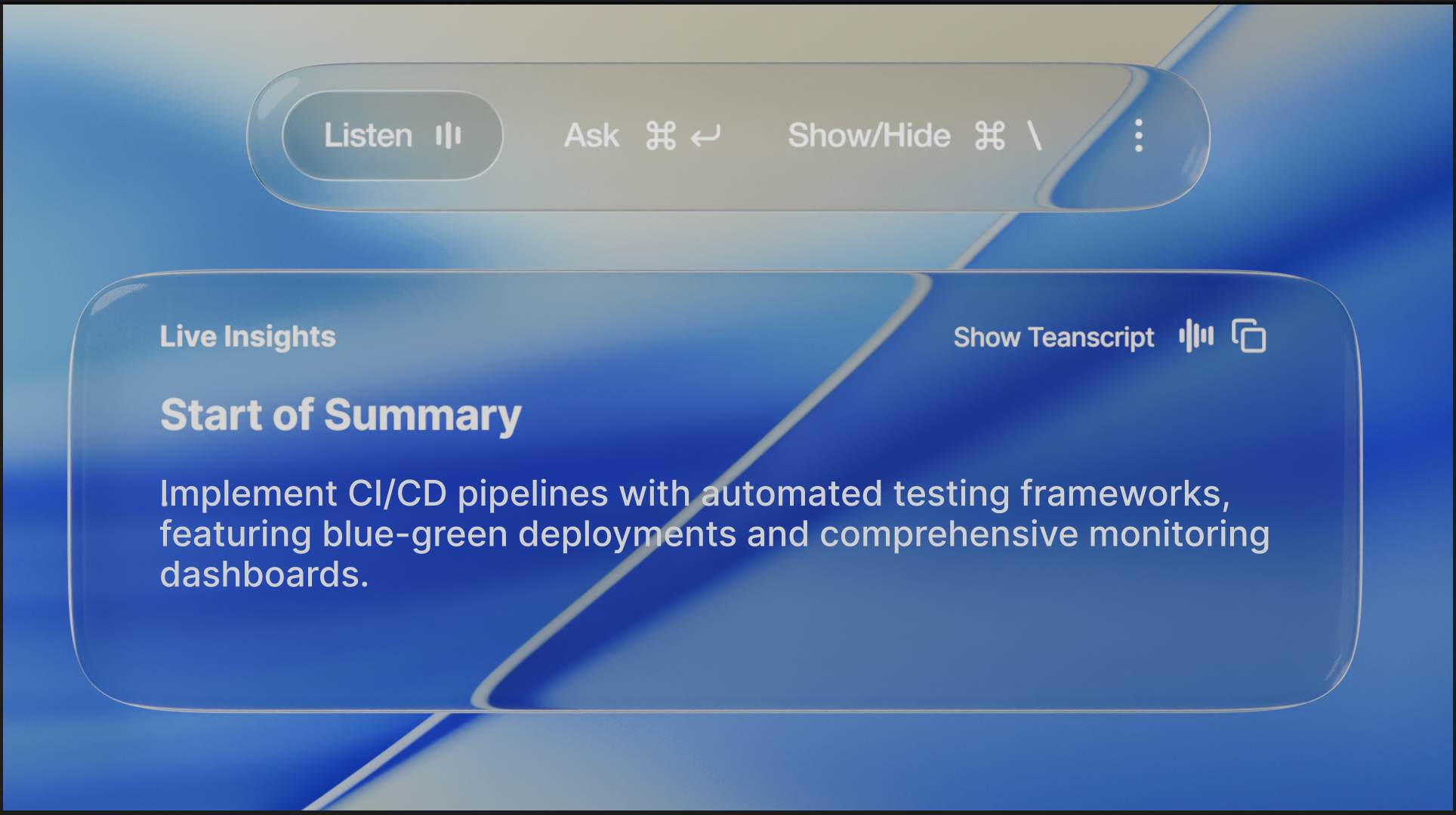 RevUp Sales Assistant - Live coaching interface showing real-time insights during a sales call